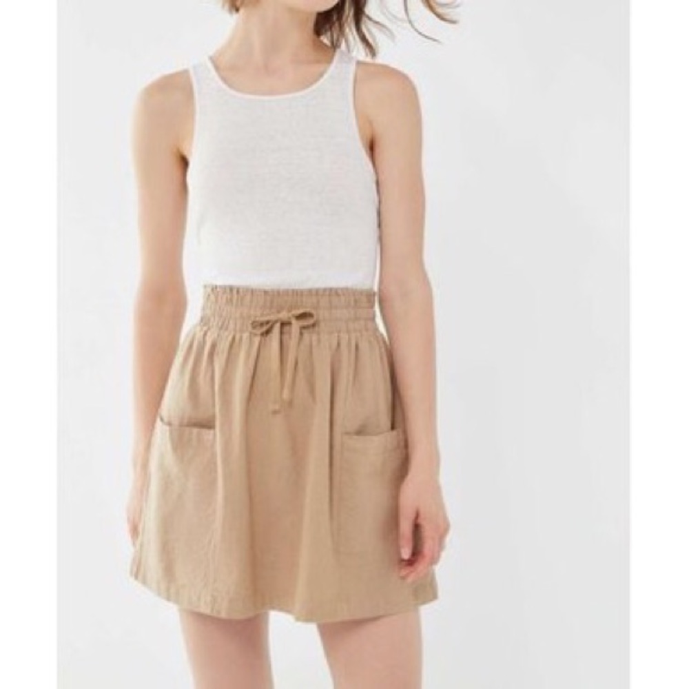 UO Emery Pull-On Drawstring Mini Skirt